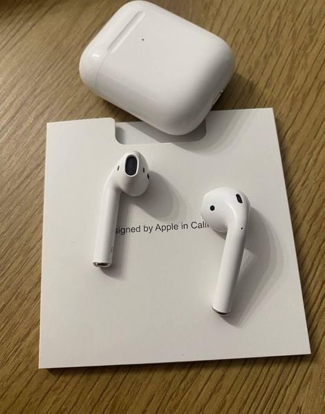 Навушники Apple AirPods 2 Original series 1:1 Bluetooth картонна ванночка, Безпровідні навушники, Епл Аирподс N6 фото