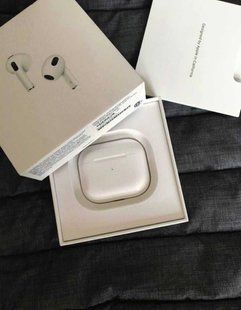 Бездротові Bluеtооth навушники 1:1 AirPods 3 картонна ванночка / Lux,Аірподс , блютуз , Епл ,Єпл . N5 фото