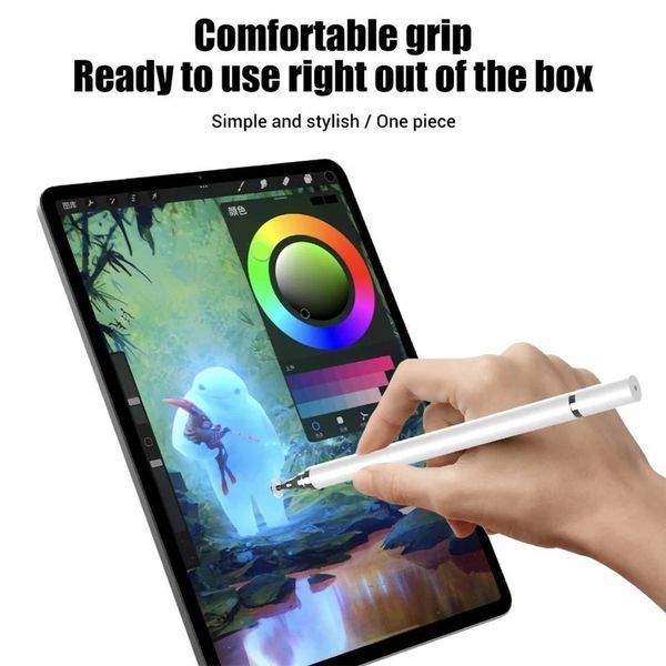 Універсальний Ємнісний Стілус - Ручка 2 в 1 Touch Pen Срібний для планшета сенсорного екрану p32 фото