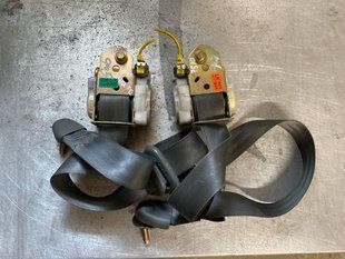 Ремінь безпеки airbag лівий водія Hyundai Santa Fe I 00-06рр з піропатроном сірий 7530 фото